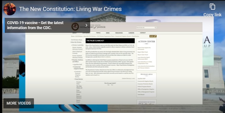 The New Constitution – Living War Crimes